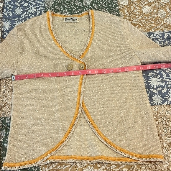 Vintage 60’s Stuart Mackey California Open Front Knit Cardigan Sweater Size 6 - Picture 4 of 13